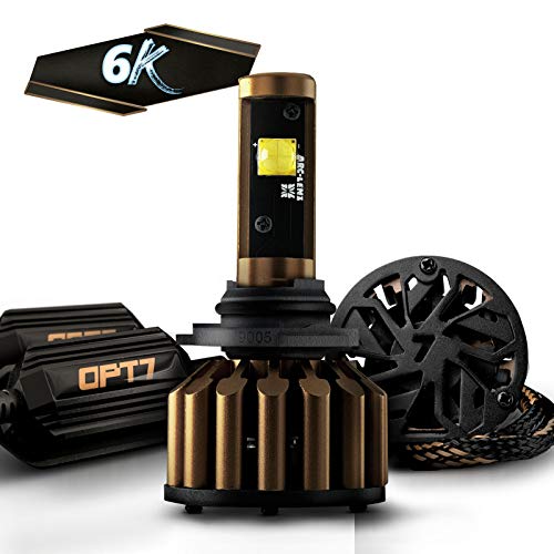 OPT7 Fluxbeam X 9005 LED Headlight Bulbs w/Arc-Beam Lens - 13,000LM 6000K Daytime White - All Bulb Sizes - 140w - 2 Year Warranty