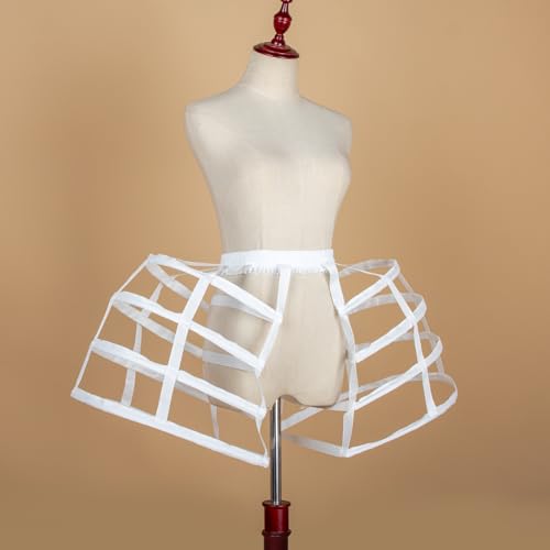 Pannier Petticoat Bustle Cages Skirt Women Victorian Dress Hoop Skirt,Double side Bustle Birdcage Underskirt4
