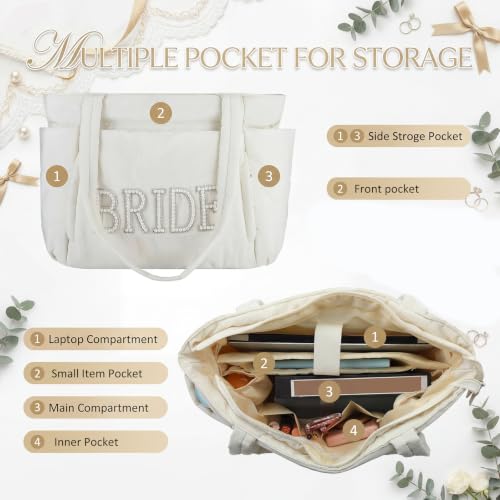 Bolso Tote Bride Puffer para mujer liviano miniatura 5
