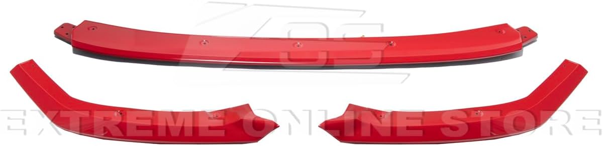 Replacement For 2022-Present Subaru WRX Models | JDM Performance Package ABS Plastic Front Bumper Lip Splitter (Painted Glossy Red)