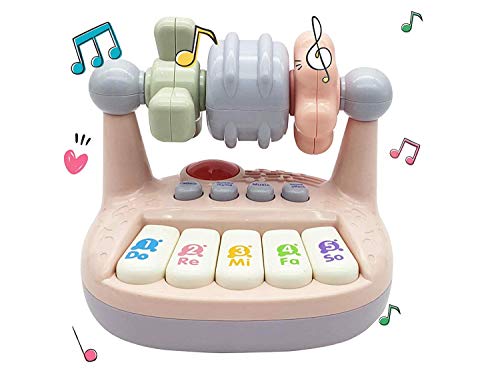 Image of Crackles Kids Pretend Play Mini Musical Piano Toy with Light and Sound Effects (Multicolor)