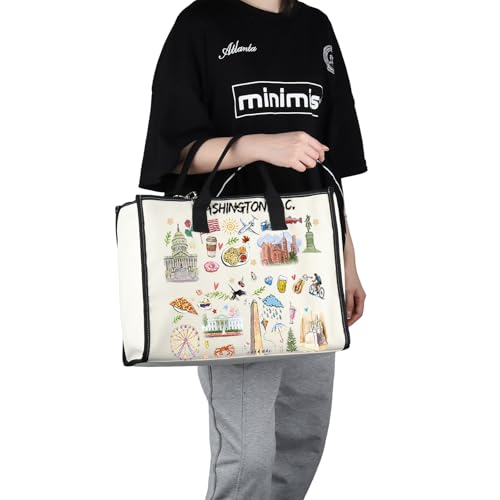 G2TUP Washington DC Lover Tote Bag - DC Tourist Travel Souvenir Handbag4