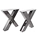 Produktbild 2 x Bankgestell X-Gestell - Stahl Optik X8080 Metall