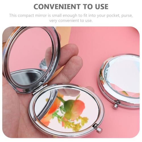 Ipetboom Metal Compact Mirrors 5pcs Doble Cara Plegable miniatura 3