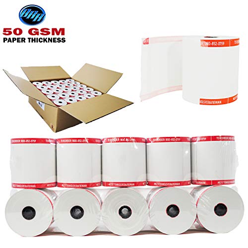 (50 GSM Shrink Wrap) NCR 856348 Thermal Paper, 3-1/8” x 230', White, 50
