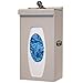 Glove Box Dispenser - Locking Holds one Box of Gloves Locking Pivot Hinge lid Keyholes for Wall mounting Quartz Beige ABS Plastic Made in The USA Dims: 4.43?L x 5.93?W x 11.39?H