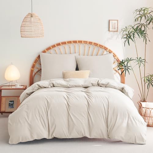WAVVE Housse de Couette 200x200 cm avec 2 Taies d'oreiller 65x65 cm，Parure de Lit 2 Personnes pour lit 140x190 160x200 avec Fermeture Éclair Sets de Housse...