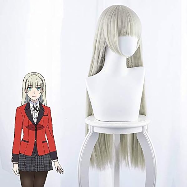 Kakegurui dwangmatige speler 2 pruiken Momobami Ririka kostuum Yomoduki Runa pruiken cosplay lang steil haar synthetische pruik pruik cap