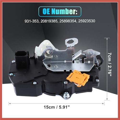Image of ACROPIX Power Door Lock Actuator Motor Front Right Side for Pontiac G6 2005-2009 931-353 20819385 25898354 25923530 Black Car Parts