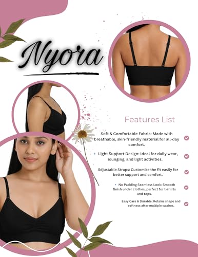 Image of Women's Non-Padded Cotton Bra with Sports Look | Soft Stretchable Everyday Bra | Wire-Free Comfortable Innerwear