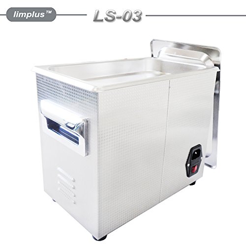 Limplus Jewelry Eyeglasses Ultrasonic Cleaner with Basket Heater Control 3liter
