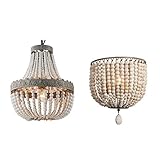 Newrays Wood Bead Pendant Lamp & Wall Lamp