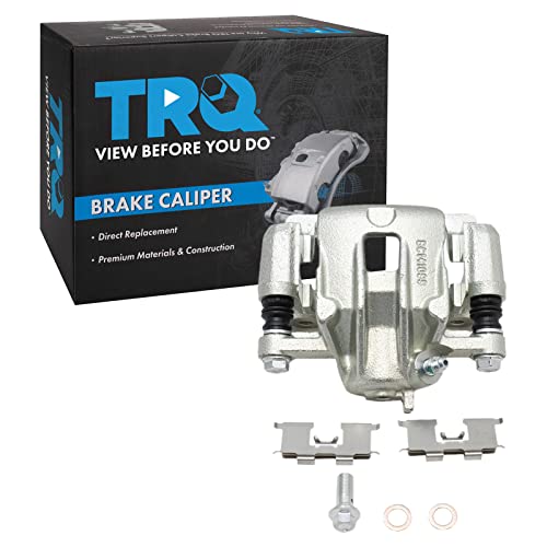 Image of TRQ Rear Left Right Brake Caliper w /Bracket Driver Passenger Side | For 2006-2008 Hyundai Sonata 2005-2009 Tucson 2006-2010 Kia Optima 2005-2010 Sportage
