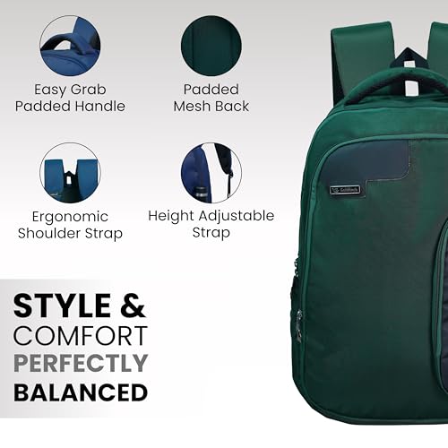 Image of Goldfinch 54L Casual Laptop Backpack | 15.6-inch Casual School College Bag Water Resistant Office Workpack with Front 1 Chain Pocket, 3 Compartments, 2 Bottle Holders for Daily Use Travel, Unisex