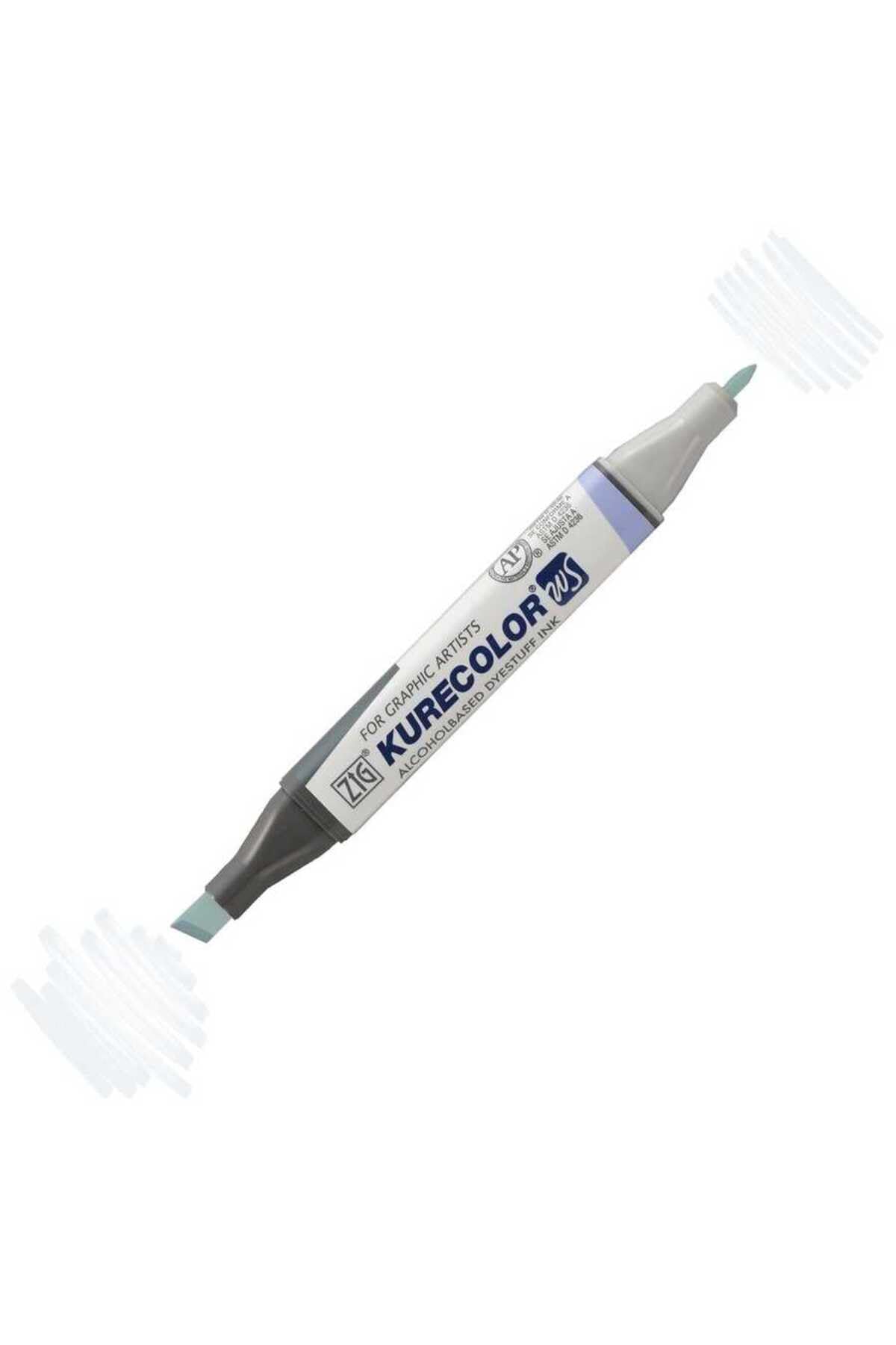 Zig Kurecolor Twin WS Marker pointe biseautée et fine Blue Grey 1