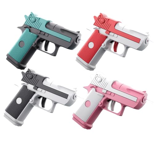 Klein Wasserpistole,4 Stück Wasserspritzpistole Klein,Mini Wasserpistolen,Premium Wasserpistolen Set,Wasser Spritzpistole Kunststoff,Wasser Spritzpistole für Sommerpartys im Freien