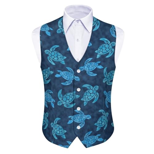 Mens Suit Vests V Neck Formal Dress Waistcoat Casual Button Jacket Slim Fit Tuxedo Vest with Adjustable Back-Belt4