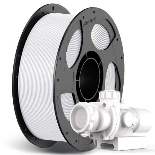 Image of ANYCUBIC High Speed 3D Printer Filament 1.75mm, Print Up to 10X Faster, Rapid PLA Filament with High Prints Quality, Dimensional Accuracy + /- 0.02mm, 1KG Reusable Spool, Bright White