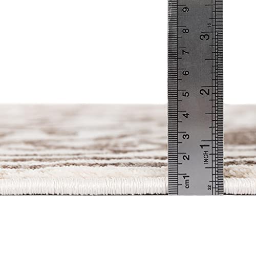 Rugs.com Hermitage Collection Rug – 6 Ft Runner Chocolate Brown Medium Rug Perfect for Hallways, Entryways