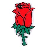 Gravydeals Cute 3D Cartoon Red Rose Shaped Soft Rubber Silicone Case Back Cover for iPhone 7Plus/8Plus