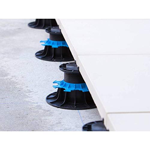Jouplast Plot Terrasse Dalle Réglable 8/20 mm Noir Polypropylène (PP) 1 unité Carrée 18 mm 1 pièce