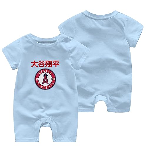 Levikllnhx] Angels 大谷翔平 ロンパース 半袖 ベビー服 綿 男の子