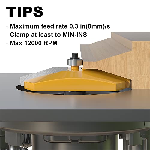 Image of Bevel Raised Panel Router Bits 1 /2 Shank for Cabinet Door, 3-1 /2-Inch Diameter, Shaker Raised Cabinet Door Making Frame Panel Design Router bits Use with Rail and Stile Moulding Router bit