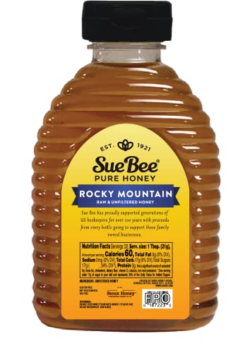 Sue Bee Honey Regional Rocky Mountains Usa Honey, Strained, Unfiltered Beekeeper-Owned Co-Op Honey, 24-Ounce #TOP3
