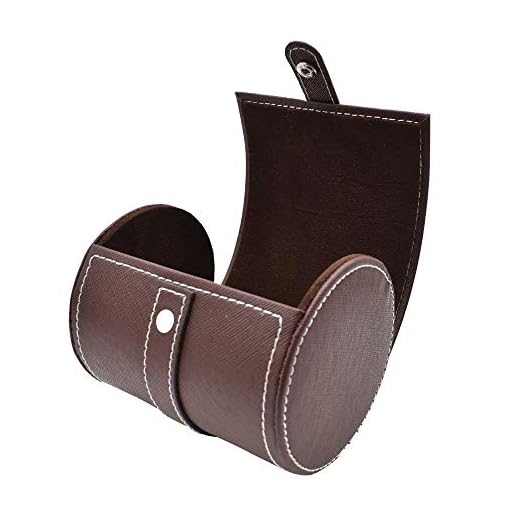 Men’s Tie Case Necktie Storage Box for Travel-Tie Travel Case Roll -Perfect Business Gift-Faux Leather Necktie Anti-Wrinkle Storage Case