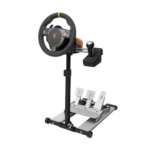 FOLDABLE STAND TO USE A RACING WHEEL WITHOUT TABLE IN THE LIVING ROOM. COMPATIBL
