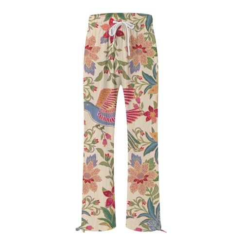 Women's Casual and Fashionable Beach Elastic Waist Wide Leg Pants with Colorful Trendy Fall Outfits2