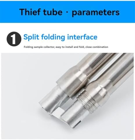 Grain Probe Sampler Powder Sampler Stainless Steel Solid Sample Grain Probe Sampler Cement Fertilizer Solid Sampling Probe(Size:2M,Color:Foldable 32mm)