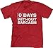 Blittzen Mens Zero Days Without Sarcasm, XL, Red