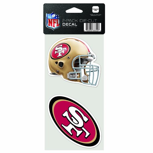 WinCraft NFL San Francisco 49ers 2-Piece Die-Cut Decal, 4