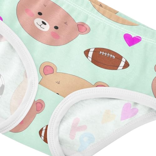 Funny Girls Underwear Toddler 2t Cotton Little Girl Panties Cute Bear Faces Briefs Undies Kids4