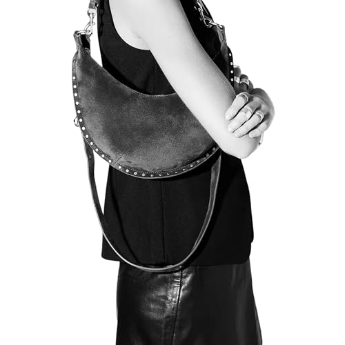 Image of Rebecca Minkoff Darren Crescent Crossbody Bag, Women's Leather Shoulder Handbag Purse
