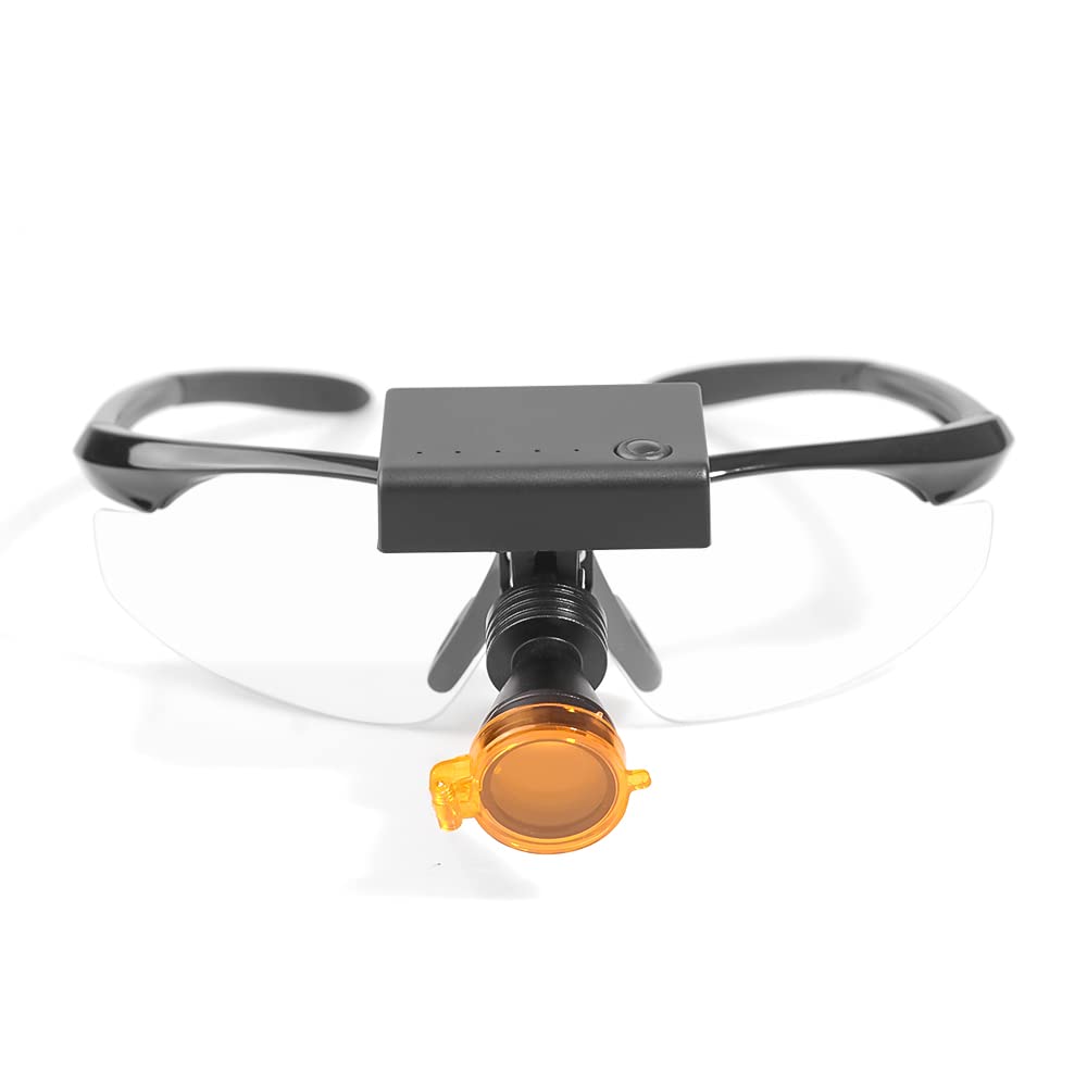 DOC.ROYAL Headlight LED Lamp with Glasses All in one Set Optical Filter for Loupes DY-011-F