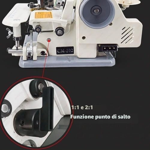 Macchina da Cucire per Orlo Invisibile, 10 Aghi, Lunghezza del Punto Regolabile, apparecchiatura Industriale elettrica a Bassa rumorosità per la Produzione di Abbigliamento e la Sartoria.