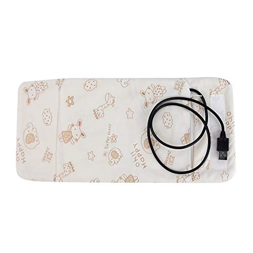 Calentador de biberones - Taza de viaje portátil USB Calentador de leche Calentador de botellas Biberón de alimentación Bolsa de almacenamiento para bebés (Color : Beige)