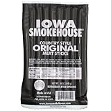 IOWA SMOKEHOUSE Country Style Meat Sticks, Original - Delicious Meat Snack - Vacuum Sealed & Ready to Eat Sticks - 7g of Protein, Made with all USA Pork - 16 Oz (16 sticks per pack)