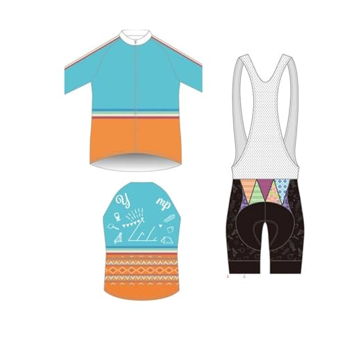 [���C���X�h] �A�j�� �T�C�N���W���[�W �㉺�Z�b�g ���� ���[�h�o�C�N �ɎԈ� �� RACING cycling �W���p ���]�� UV�J�b�g ���Ă��~�� ���e�� �ʋC �R�ۖh�L 3D�p�b�h (E,XL) [���s�A���i]