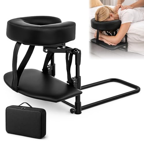 Sosisul Massage Kopfstütze für Bett Höhe 1445 cm Ergonomische Kopfstütze & Kissen mit Gesichtsschlitz kompatibel mit Massageliege Massagetisch Kosmetikliege Kopf Massage Zubehör mit Armlehne