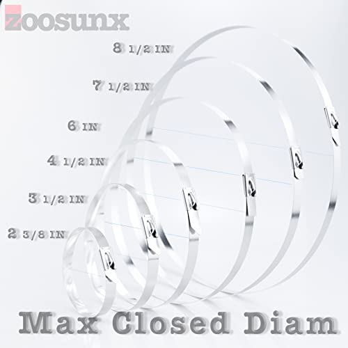 Metal Cable Ties, 304 Stainless Steel Zip Ties,(50Pcs) 450LB Heavy Duty (2X Stronger) - Image 3