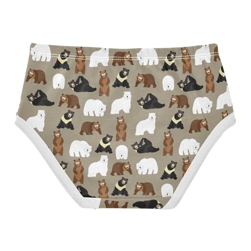 Girls' Underwear Cute Bear Cotton Stretch Comfort Toddler Panties2