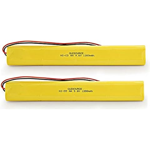 GLESOURCE 9.6V 1200mAh Battery Compatible for ELBB003 Lithonia ELB-B003 ELB-B004 ELBB004 OSI OSA228 DANTONA CUSTOM-306-U BBAT0044A BAA-96 BBAT0043A Emergency Light(2 Pack) Cover