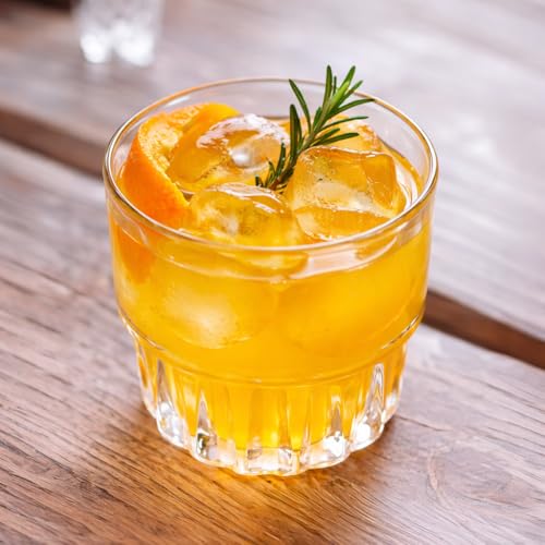 Image of PrimeWorld Crystal Juice Glasses Set of 6 - 200ml Tumbler Glasses for Juice, Water, Sharbat & Cocktails | Clear Drinkware Set for Dining Table, Home & Parties