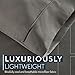 HC COLLECTION Bed Sheets Set Queen with 2 Pillowcases, Hotel Luxury Platinum 1800 Series Brushed Microfiber Deep Pocket Fitted Sheet, Fade Resistant Ultra Soft 4 Pcs Bedding for Hot Sleepers, Gray