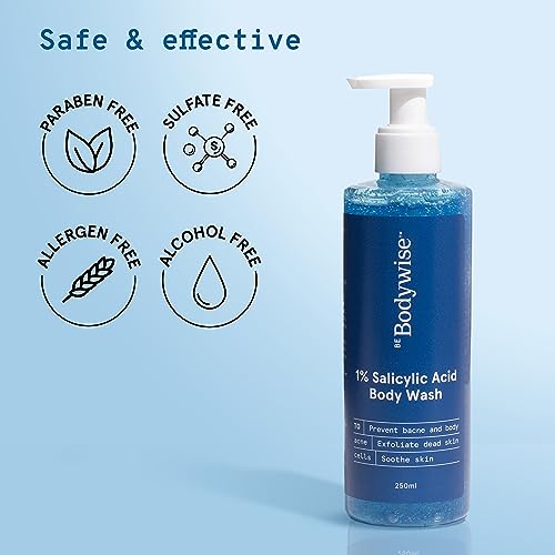 Be Bodywise 1% Salicylic Acid Body Wash Shower Gel | Prevents Body Acne, Bumpy skin, Exfoliates & Deep cleanses skin | Paraben & SLS free |... - Image 7