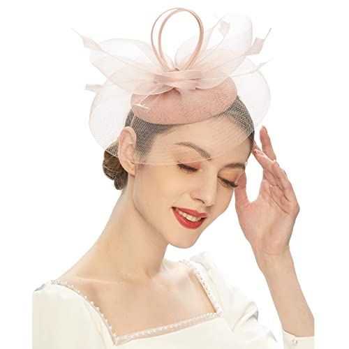 Yellow Fascinators For Women Derby Tea Party Fascinator Kentuckys Derbys Hat Fascinator Pillbox Hat Headband For Cocktai #TOP21