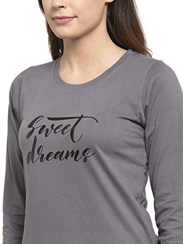 Image of Claura Women Cotton Solid Top & Pyjama Set